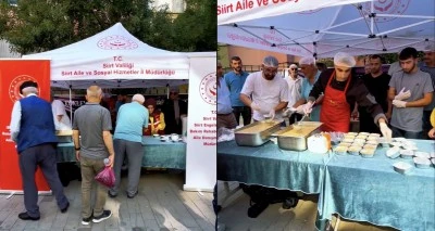 Siirt'te &Ouml;zel Bireyler Aşure İkramıyla G&ouml;n&uuml;lleri Fethetti