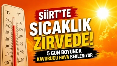 Siirt'te Sıcaklık Zirvede! 5 G&uuml;n Boyunca Kavurucu Hava Bekleniyor