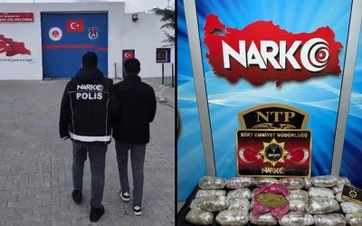 Siirt'te uyuşturucu operasyonunda yakalanan zanlı tutuklandı