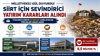 Siirt&rsquo;te Y&uuml;zlerce Kişiye İş Kapısı A&ccedil;ılacak