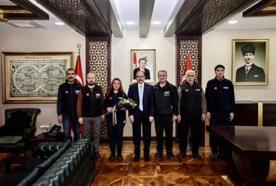 Siirt Valisi Kızılkaya, AFAD Heyetini Makamında Kabul Etti