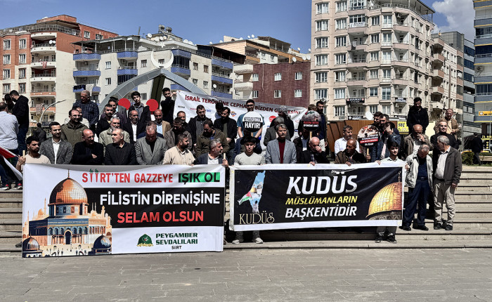 Siirt'te İsrail'in Gazze'ye yönelik saldırıları protesto edildi