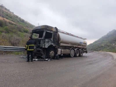 Şırnak'ta tanker yandı, facia önlendi
