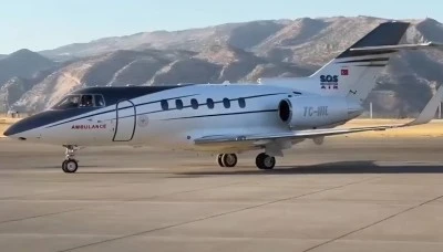 Şırnak'ta rahatsızlanan down sendromlu bebek, ambulans uçakla Ankara'ya sevk edildi