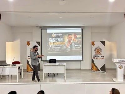 Sumud Filosu aktivisti Atiş, Kurtalan&rsquo;da &ouml;ğrencilerle buluştu