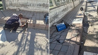 Tehlike oluşturan mazgal boşluğu kapatıldı