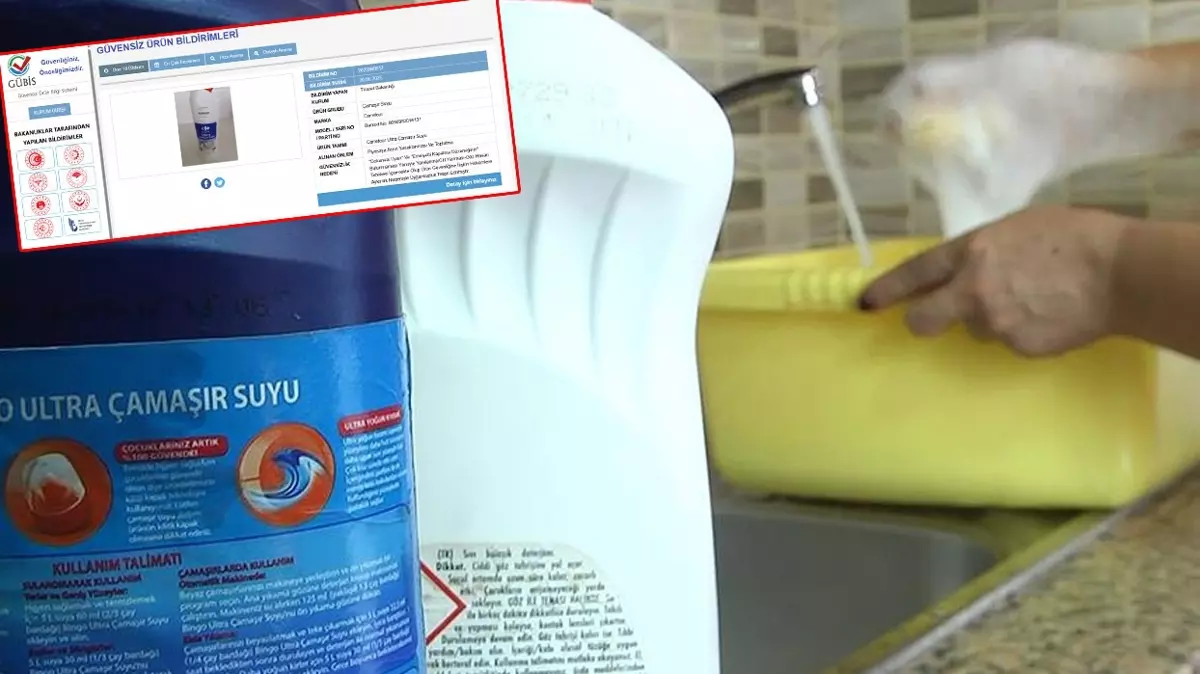 Ünlü marketin çamaşır suyu toplatılıyor! Cilt Yanması ve Göz Hasarı Riski!