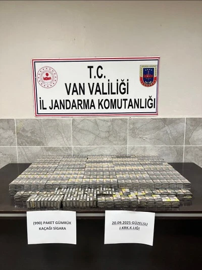Van'da 990 paket kaçak sigara ele geçirildi