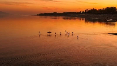 Van'da gün batımı