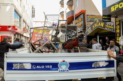 Van'da yol ve kaldırım işgalleri denetlendi
