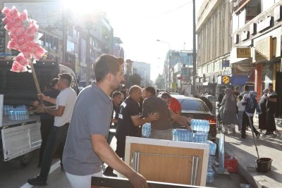 Van'da zabıta ekiplerinden kaldırım işgali denetimi