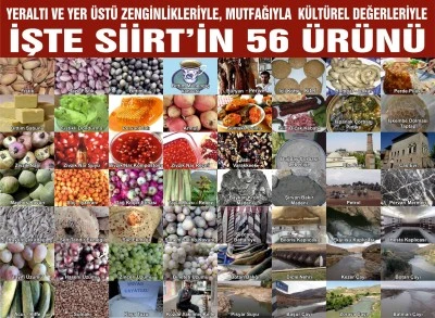 Yer altı ve yer &uuml;st&uuml; zenginlikleriyle Siirt&rsquo;in 56 &uuml;r&uuml;n&uuml;
